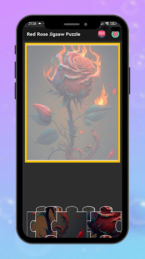Red Rose Jigsaw Puzzle Game ekran görüntüsü