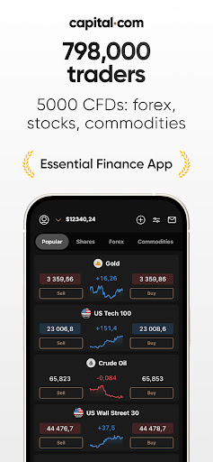 Çevrimiçi Ticaret Capital.com ekran görüntüsü