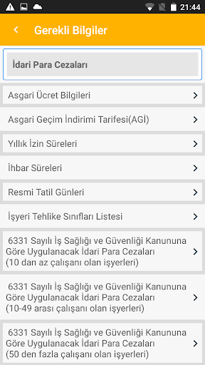 İSG Mevzuatı ekran görüntüsü