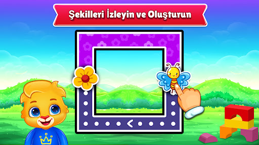 Çocuklar renkler ve şekiller ekran görüntüsü