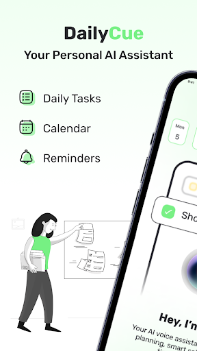 Daily Cue: Voice Note Reminder ekran görüntüsü