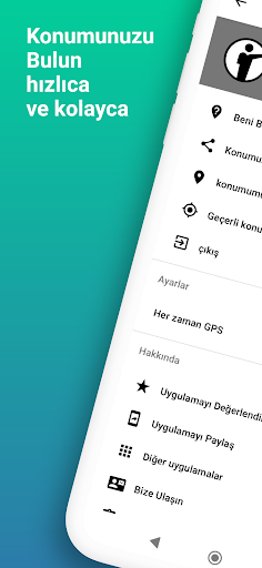 Neredeyim? Konum Paylaşımı ekran görüntüsü