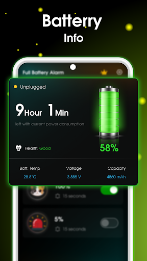 Full Battery Alarm 100% ekran görüntüsü