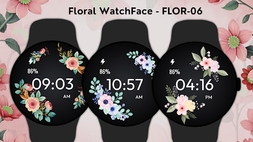 Floral WatchFace - FLOR-06 ekran görüntüsü