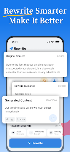 Daily AI Writer: Email, Letter ekran görüntüsü