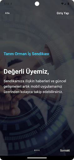 Tarım Orman-iş Sendikası ekran görüntüsü