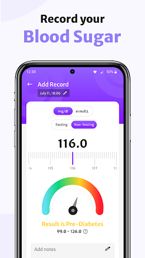 Heart Rate, BP & Sugar App ekran görüntüsü