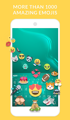 Wave Animated Keyboard + Emoji ekran görüntüsü