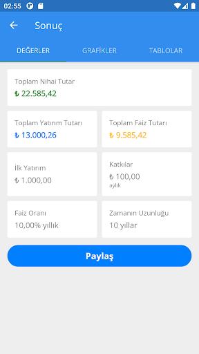Bileşik Faiz ekran görüntüsü