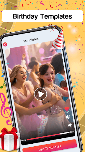 Birthday App-Birthday template ekran görüntüsü