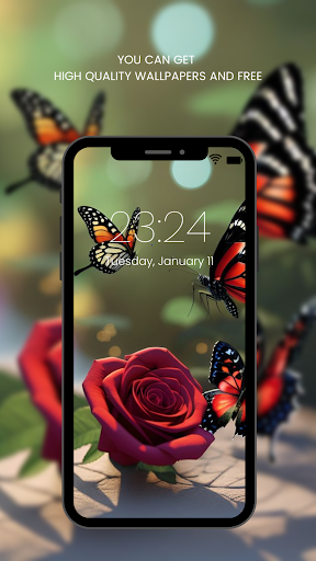 Red Rose Wallpapers Flowers ekran görüntüsü