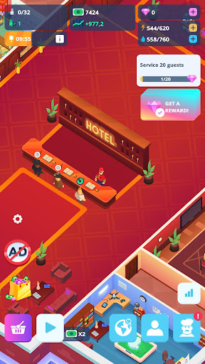 Idle Hotel Tycoon Empire ekran görüntüsü