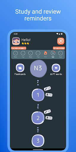 JLPT Kanji: N1 N2 N3 N4 N5 ekran görüntüsü