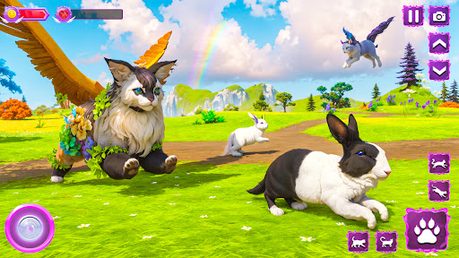 Flying Wild Cat Care Sim 3D ekran görüntüsü