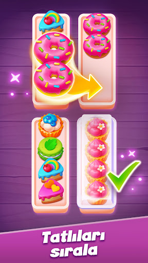 Sweet Sort: Renk Ayırma Oyunu ekran görüntüsü