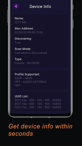 Bluetooth Device Manager ekran görüntüsü