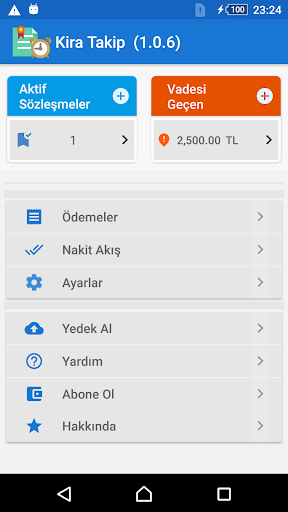 Kira Takip ekran görüntüsü