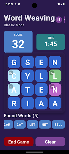 Word Weaving ekran görüntüsü