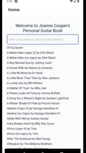 Joanne Coopers Guitar Book ekran görüntüsü