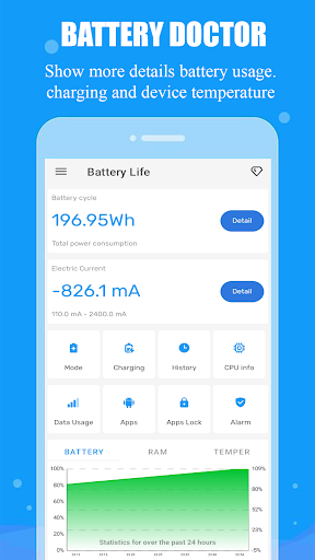 Battery Doctor, Battery Life ekran görüntüsü