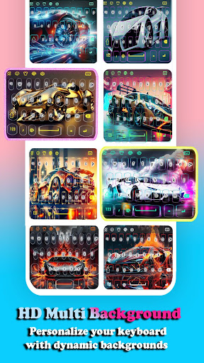 Racing Sports Car Keyboard ekran görüntüsü