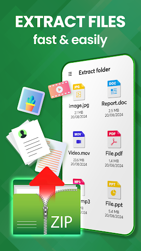 Zip çıkarıcı, Unzip, UnRar ekran görüntüsü