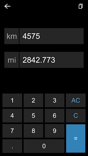 miles kilometers converter ekran görüntüsü