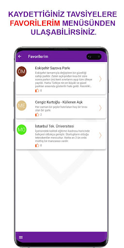 Tavsiye Paylaşım Platformu ekran görüntüsü