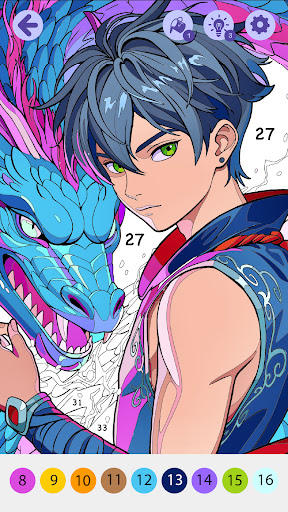 Anime Manga Color by Numbers ekran görüntüsü