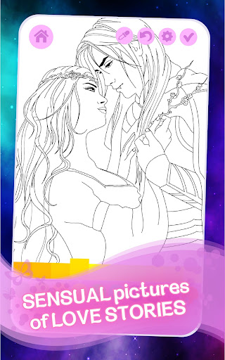 Fantasy Love Coloring Book ekran görüntüsü