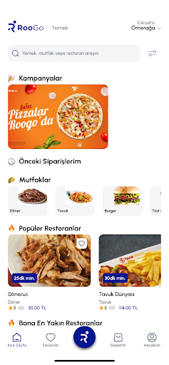 RooGo Yemek ekran görüntüsü