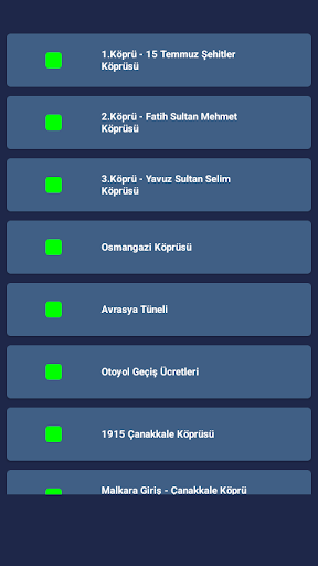 Otoyol Köprü Geçiş Ücretleri ekran görüntüsü