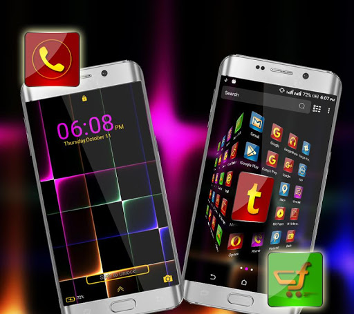Neon Light Launcher Theme ekran görüntüsü