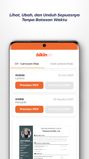 BikinCV : CV & Resume Maker ekran görüntüsü