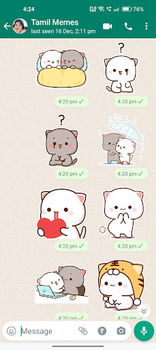 Mochi Cat Stickers ekran görüntüsü