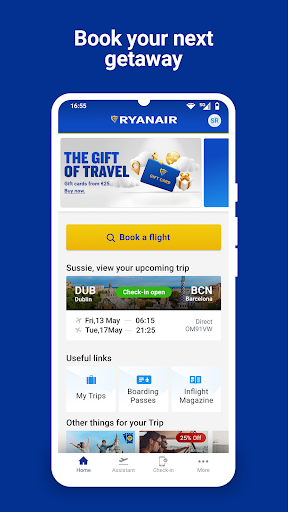 Ryanair ekran görüntüsü