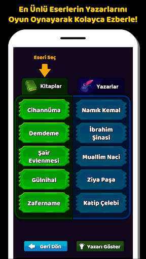 Eser Yazar Eşleştirme Oyunu ekran görüntüsü