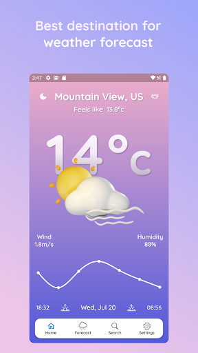 Weather - Forecast and current ekran görüntüsü