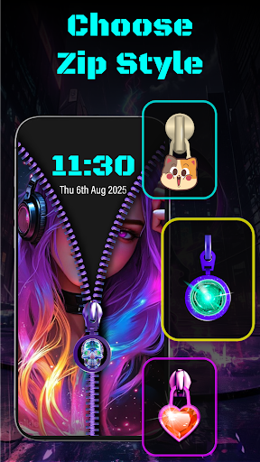 Wallpaper & Zipper Lock Screen ekran görüntüsü
