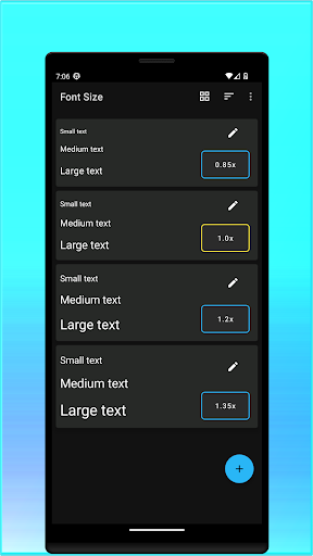Font Size ekran görüntüsü