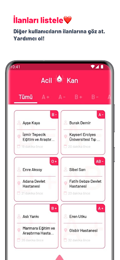 Acil Kan ekran görüntüsü
