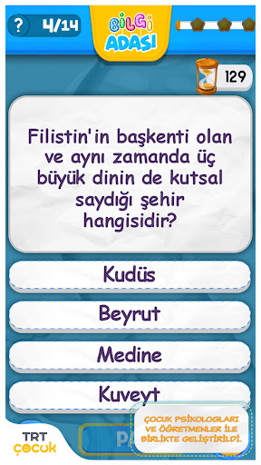 TRT Bilgi Adası ekran görüntüsü