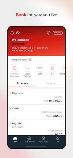 DBS digibank ekran görüntüsü