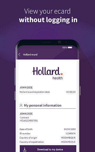 Hollard Health ekran görüntüsü