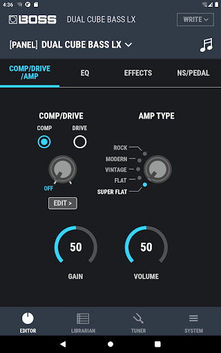 DUAL CUBE BASS LX EDITOR ekran görüntüsü