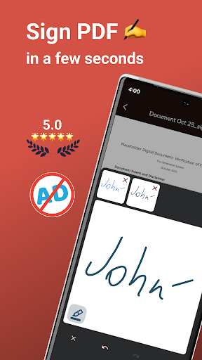 Sign PDF - Digital signature ekran görüntüsü