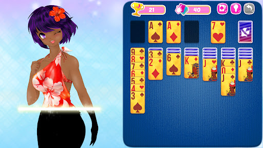 Solitaire Manga Girls ekran görüntüsü