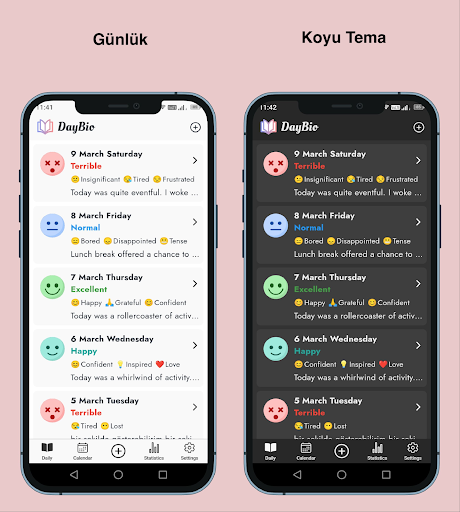 DayBio - Günlük ve Ruh Hali ekran görüntüsü