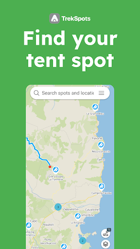 TrekSpots | Tent camping map ekran görüntüsü