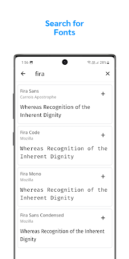 Font Gallery ekran görüntüsü